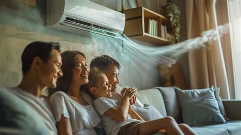 Purificador de aire funcionando en una sala de estar