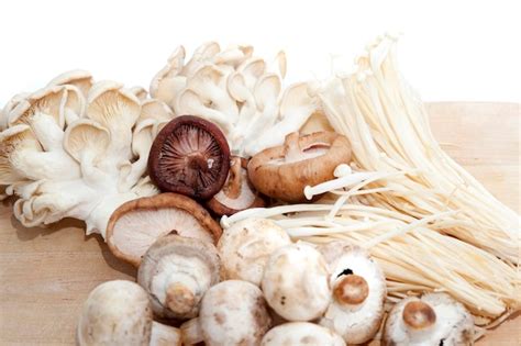 Variedad de hongos frescos