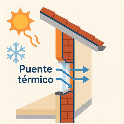 Diagrama de rotura de puente térmico en ventana