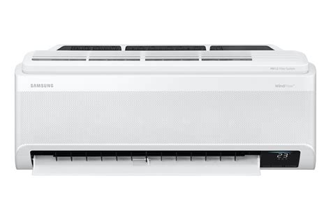 Imagen de un panel de purificación de aire Samsung integrado en un sistema de climatización.