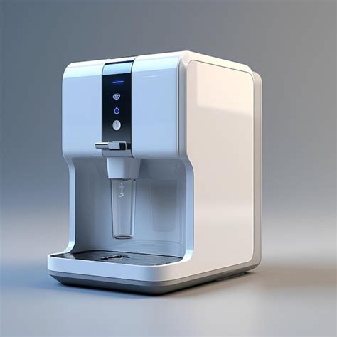 Una persona bebiendo agua de un dispensador moderno en una cocina luminosa