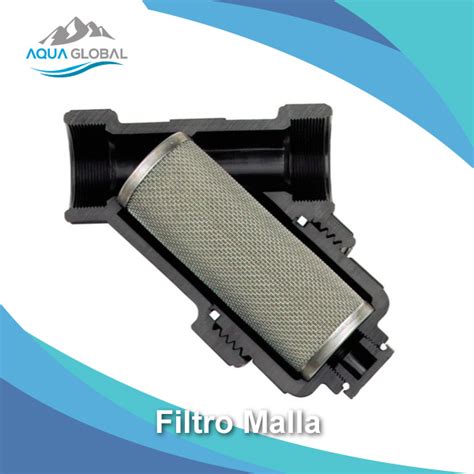 Esquema de un filtro de agua de doble malla