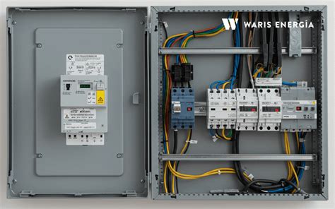 cuadro eléctrico con piloto rojo encendido