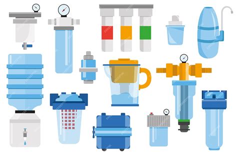 Filtros de agua de diferentes tipos