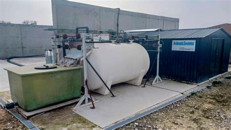 Diagrama de un sistema de tratamiento de purines con separación de sólidos y líquidos