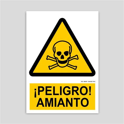 Advertencia de peligro de amianto